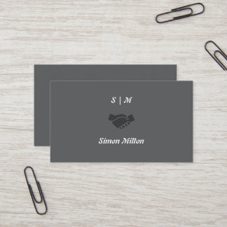 Business Cards with Custom Initials & Logo