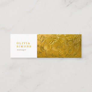 Business Cards with golden metal print
