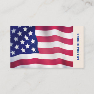 Business Cards with USA flag