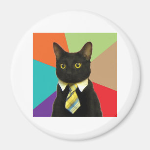 Business Cat Advice Animal Meme Magnet
