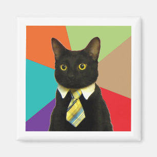 Business Cat Advice Animal Meme Magnet
