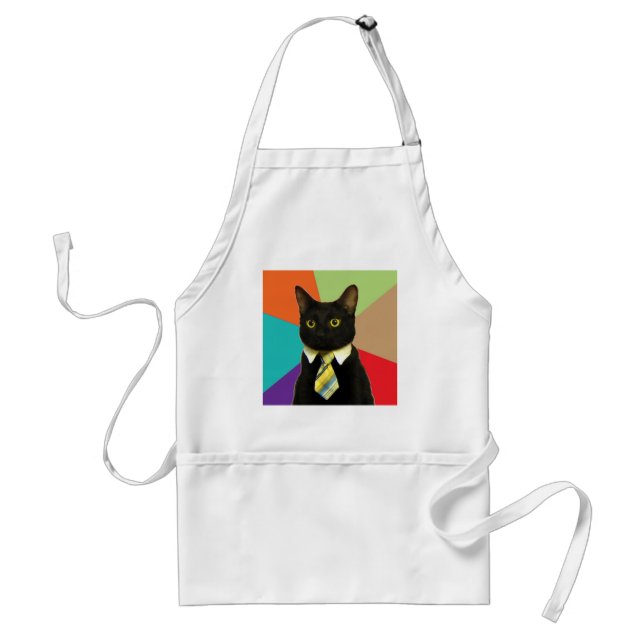 Business Cat Advice Animal Meme Standard Apron (Front)