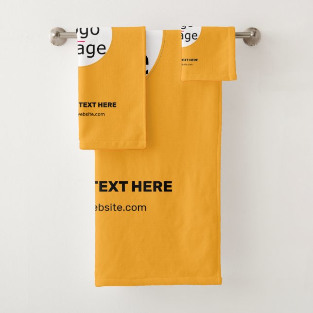 Business Chic Customisable Logo Macaroni & Cheese Bath Towel Set (Insitu)