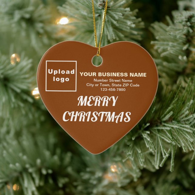 Business Christmas Brown Heart Shape Ceramic Tree Decoration (Tree)