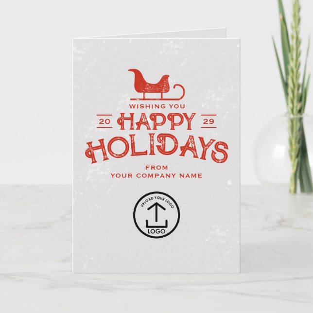 Business Christmas Card Clients Customer Employees (Front)