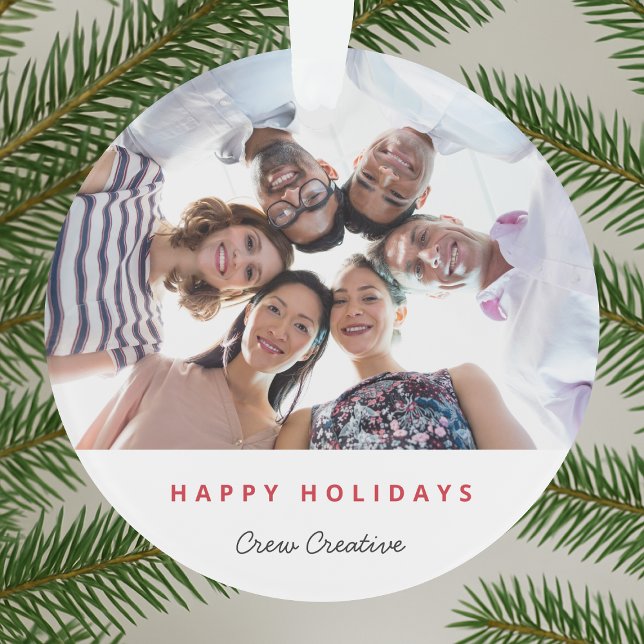 Business Christmas | Corporate Fun Team Photo Ornament (Creator Uploaded)