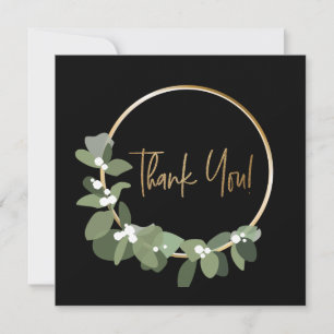 Business Christmas Corporate Wreath Thank you Holiday Card