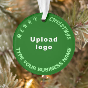 Business Christmas Green Circle Acrylic Ornament
