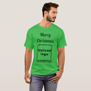 Business Christmas Greeting on Green T-Shirt