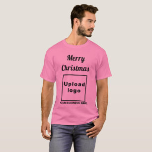 Business Christmas Greeting on Pink T-Shirt