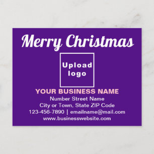 Business Christmas Greeting on Purple Postcard
