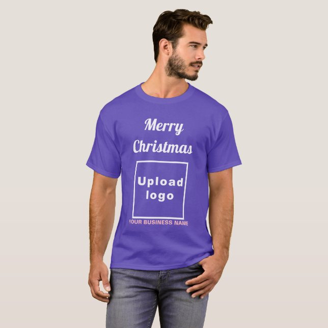 Business Christmas Greeting on Purple T-Shirt (Front Full)