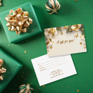 Business Christmas Holiday Gift Certificate Card