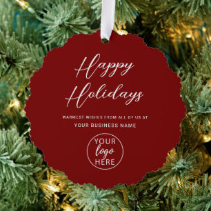 Business Christmas Holidays Tree Decoration Card