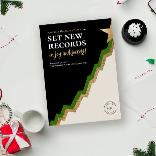 Business Christmas Modern Chart Consulting Firm Holiday Card