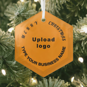 Business Christmas Orange Colour Glass Glass Tree Decoration