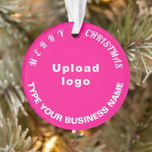 Business Christmas Pink Circle Acrylic Ornament