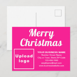 Business Christmas Pink Holiday Postcard