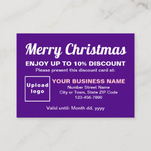 Business Christmas Purple Discount Card