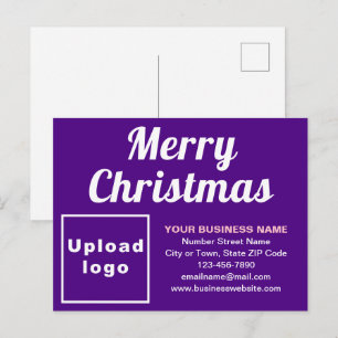 Business Christmas Purple Holiday Postcard