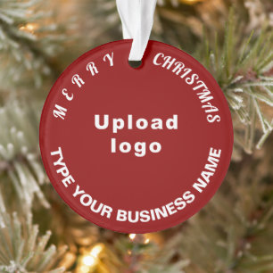 Business Christmas Red Circle Acrylic Ornament