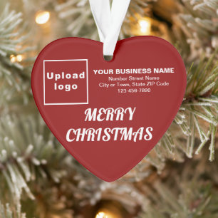 Business Christmas Red Heart Acrylic Ornament