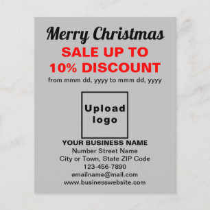 Business Christmas Sale on Grey Flyer