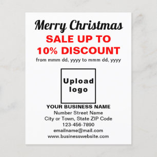 Business Christmas Sale on White Flyer