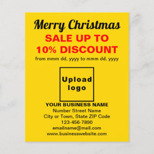 Business Christmas Sale on Yellow Flyer
