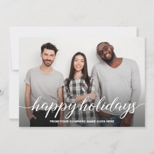 Business Christmas Team Photo Happy Holidays Holiday Card