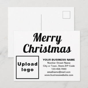 Business Christmas White Holiday Postcard