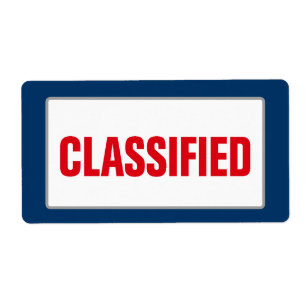 Business CLASSIFIED Label (Large)