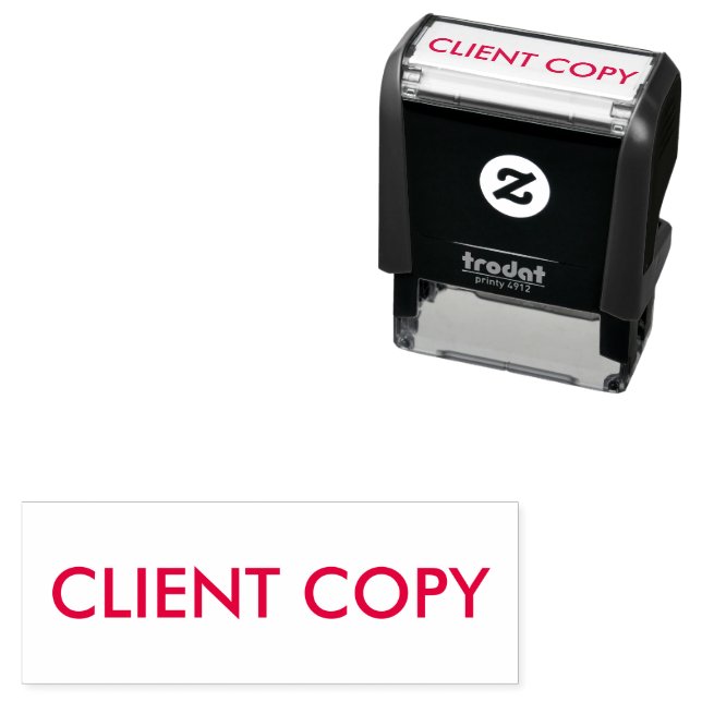 Business Client Copy Self-inking Stamp (In Situ)