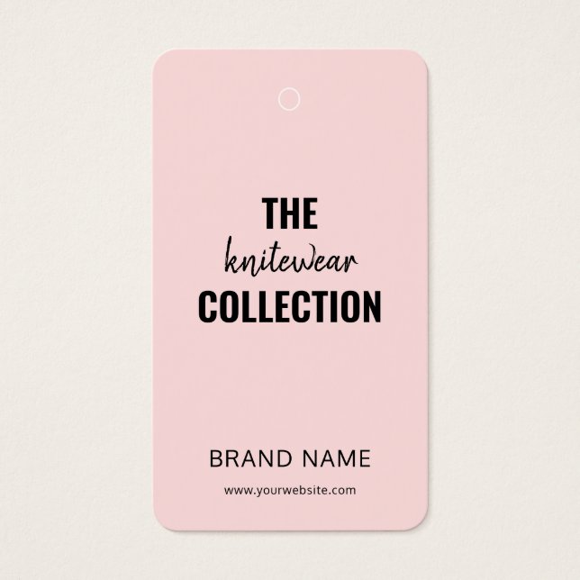 Business Clothing Modern Hang Tag (Front)
