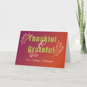 Business Colleague Grateful at Thanksgiving Card