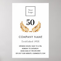 Business comapany name established white gold