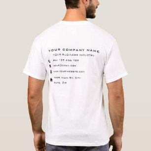 Business Company Address Promotional Personalised T-Shirt