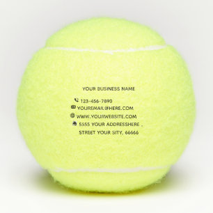 Business Company Address Promotional Personalised Tennis Balls
