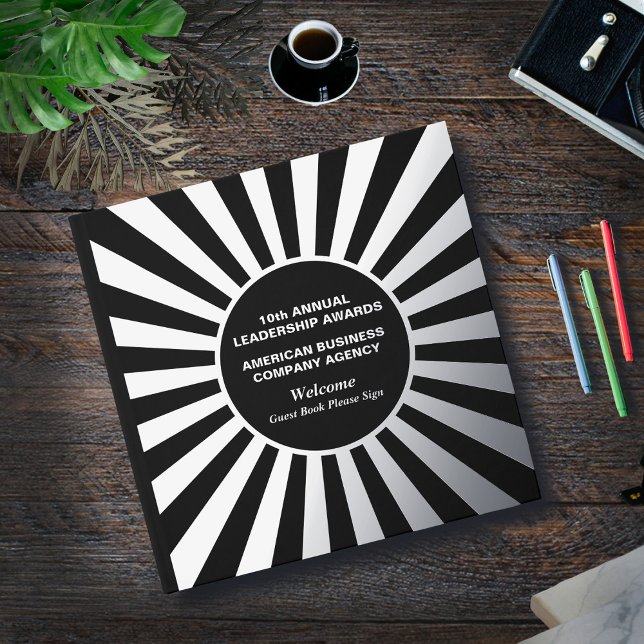 Business Company Awards Silver Personalised Guest Book (Business Company Awards Silver Personalized Guest Book is great to have business attendees sign in. )