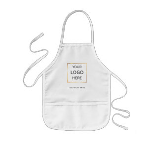 Business Company Brand Logo Text Promotional Kids Apron