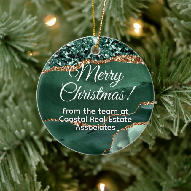 Business Company Corporate Gold Green Promotional Ceramic Tree Decoration (Tree)