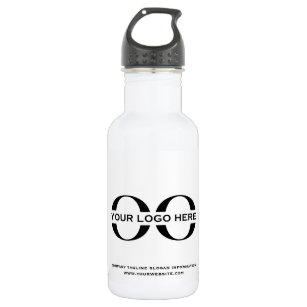 Business Company Corporate Logo Minimalist White 532 Ml Water Bottle