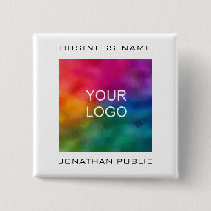 Business Company Corporate Logo Text Template 15 Cm Square Badge