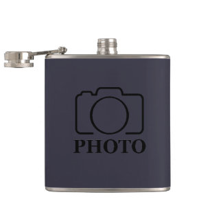 Business Company Create Your Own Custom Template Hip Flask