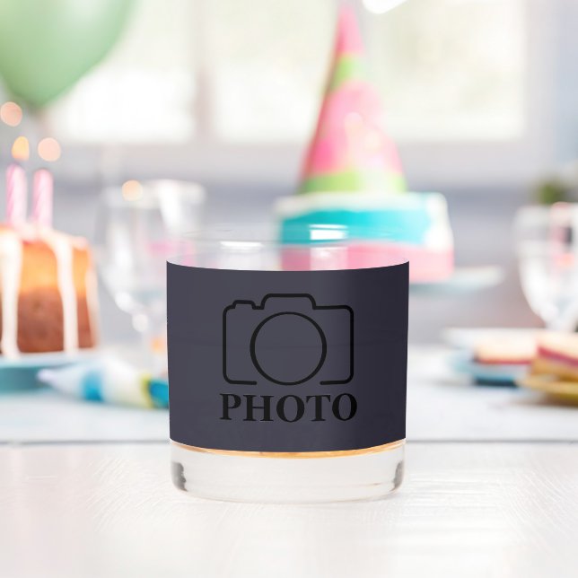 Business Company Create Your Own Custom Template Whiskey Glass (Insitu (Birthday))