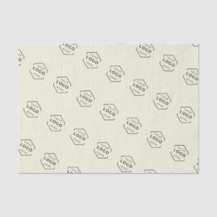 Business Company Custom Logo Beige Tissue Paper