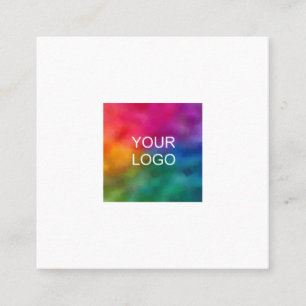 Business Company Custom Logo Template Elegant Square Business Card