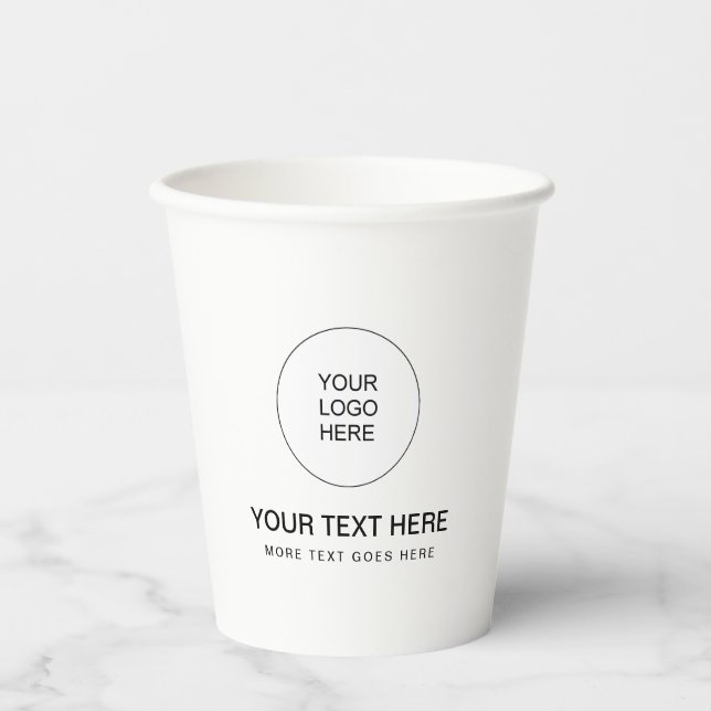 Business Company Custom Template Corporate Event Paper Cups (Front)