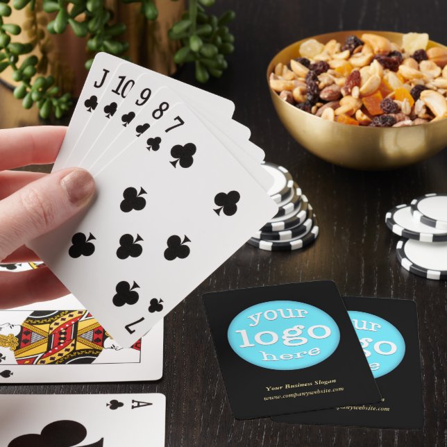 Business Company Hotel Club Event Team Logo Promo Playing Cards (In Situ)
