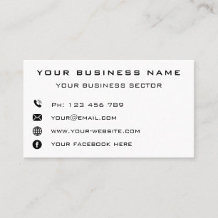 Business Company Logo Contact Info Professional Business Card